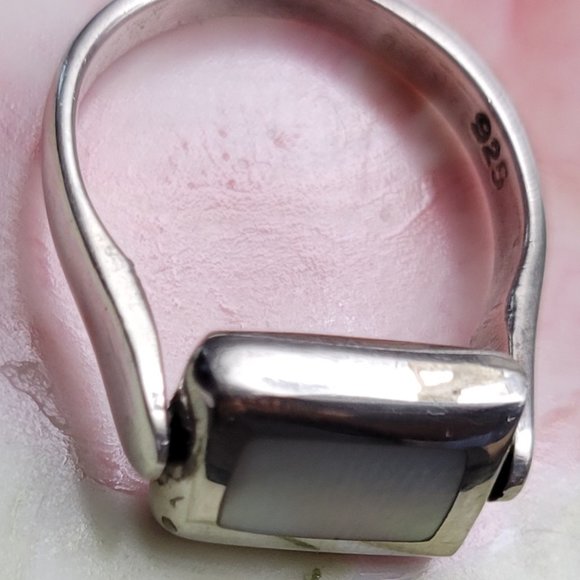 Stress Relief Anxious Ring Spinner Luster MOP 925 - Picture 10 of 11